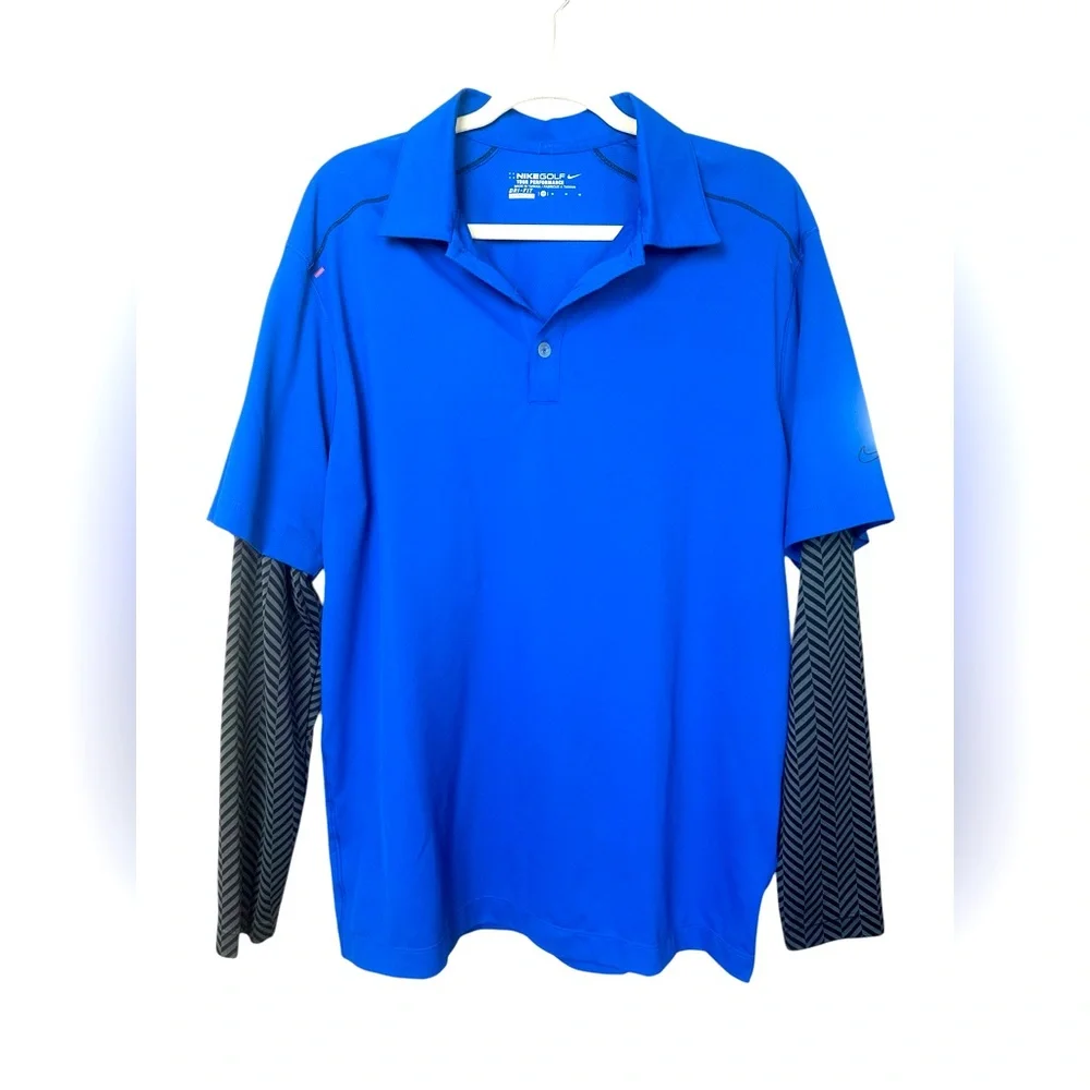 Nike Dri-FIT Blue‎ Golf Polo Shirt Men’s Medium Performance